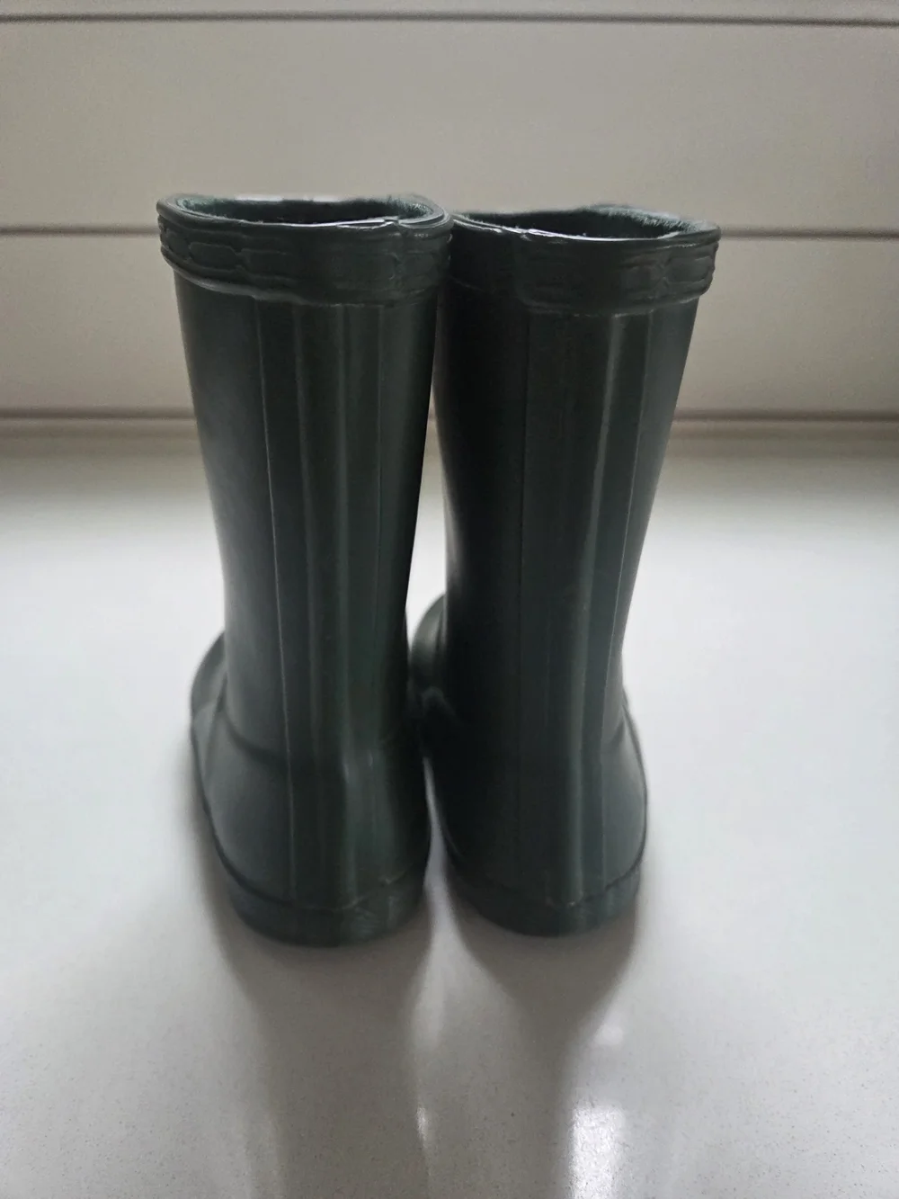 Hunter Kids Green Rubber Rain Boots